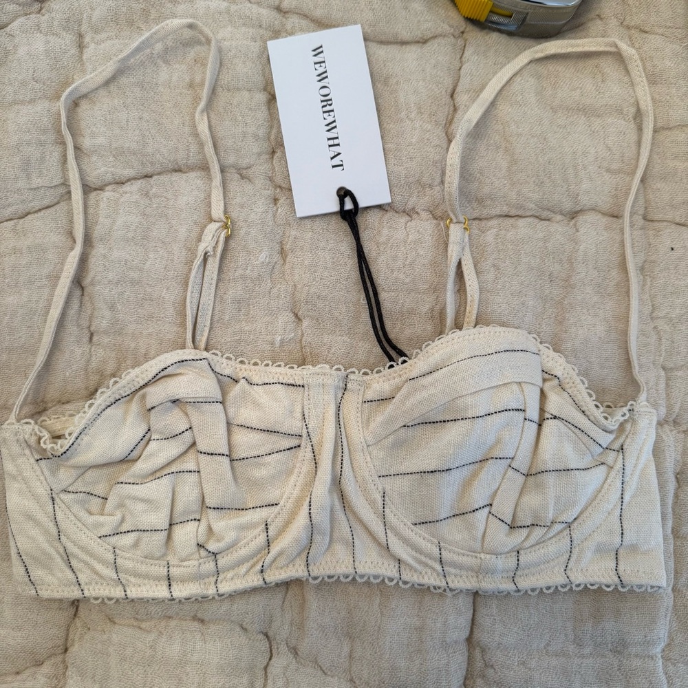 WeWoreWhat Underwire Bra in Antique White Multi - Picture 4 of 6